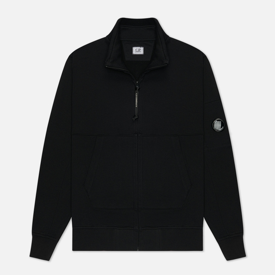 Мужская толстовка C.P. Company Diagonal Fleece Full-Zip Lens Black