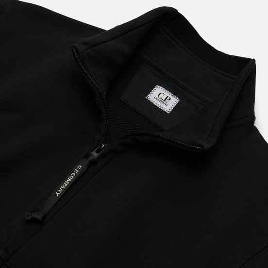 Мужская толстовка C.P. Company Diagonal Fleece Full-Zip Lens Black