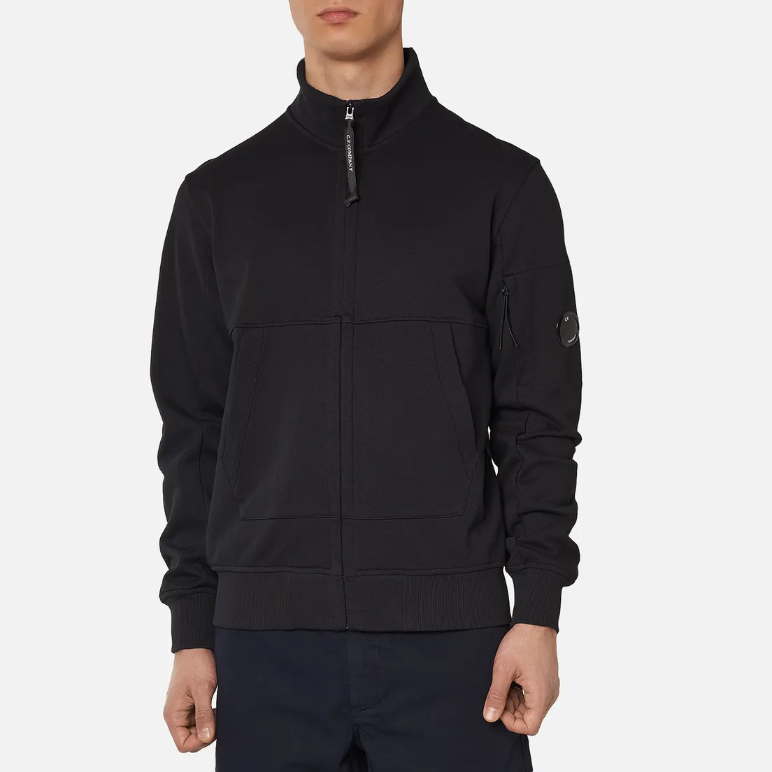 C.P. Company Мужская толстовка Diagonal Fleece Full-Zip Lens