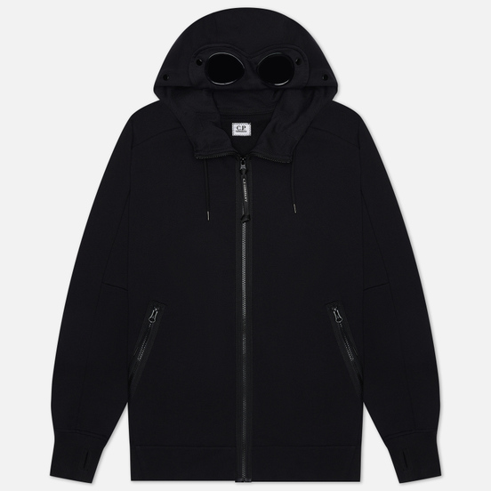 Мужская толстовка C.P. Company Diagonal Fleece Goggle Hooded Black