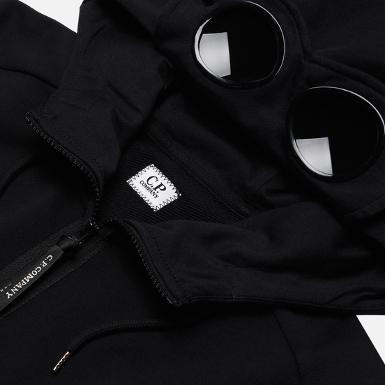 Мужская толстовка C.P. Company Diagonal Fleece Goggle Hooded Black