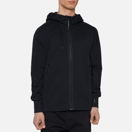 Мужская толстовка C.P. Company Diagonal Fleece Goggle Hooded Black