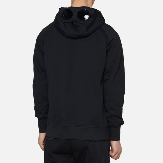 Мужская толстовка C.P. Company Diagonal Fleece Goggle Hooded Black