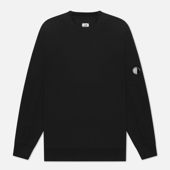 Мужская толстовка C.P. Company Diagonal Fleece Lens Crew Black