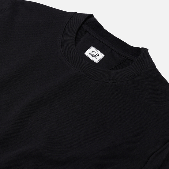 Мужская толстовка C.P. Company Diagonal Fleece Lens Crew Black