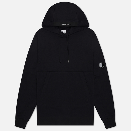 Мужская толстовка C.P. Company Diagonal Fleece Lens Hooded Black