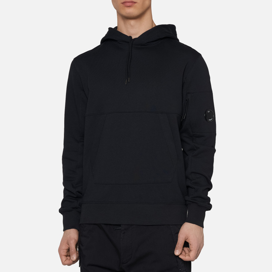 Мужская толстовка C.P. Company Diagonal Fleece Lens Hooded Black