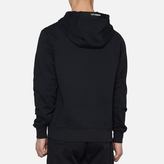 Мужская толстовка C.P. Company Diagonal Fleece Lens Hooded Black