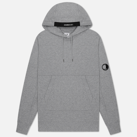 Мужская толстовка C.P. Company Diagonal Fleece Lens Hooded Grey Melange