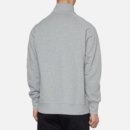 Мужская толстовка C.P. Company Diagonal Fleece Quarter Zip Lens Grey Melange