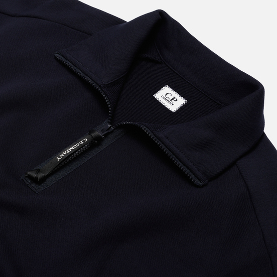 Мужская толстовка C.P. Company Diagonal Fleece Quarter Zip Lens Total Eclipse