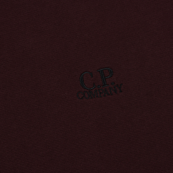 Мужская толстовка C.P. Company Diagonal Raised Fleece Chest Logo Bitter Chocolate