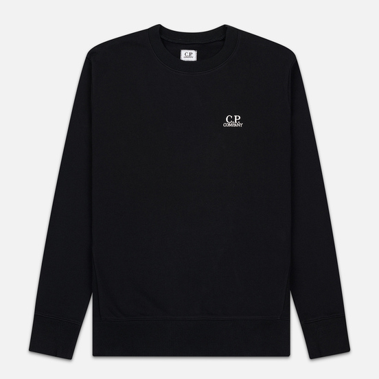Мужская толстовка C.P. Company Diagonal Raised Fleece Chest Logo Black