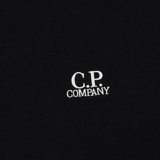 Мужская толстовка C.P. Company Diagonal Raised Fleece Chest Logo Black