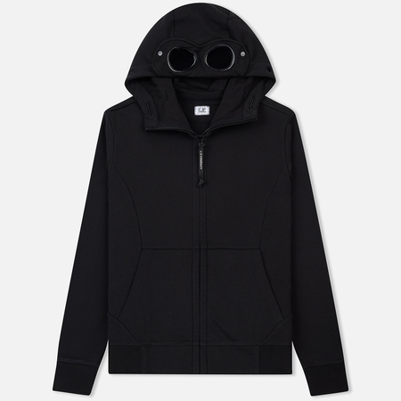 Мужская толстовка C.P. Company Diagonal Raised Fleece Goggle Full Zip Black Coffee