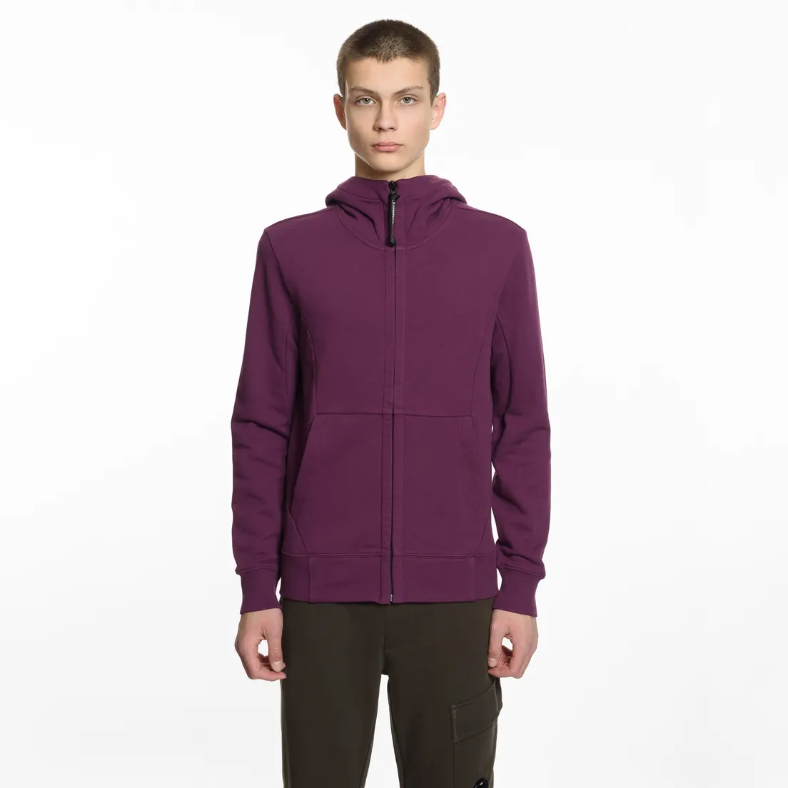 C.P. Company Мужская толстовка Diagonal Raised Fleece Goggle Full Zip