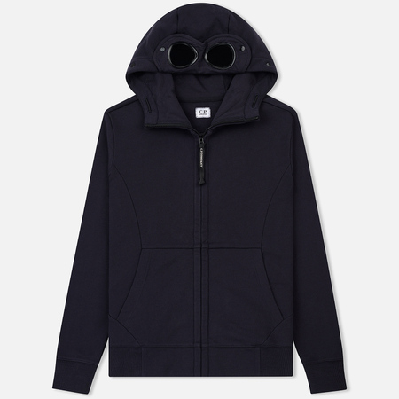 Мужская толстовка C.P. Company Diagonal Raised Fleece Goggle Full Zip Total Eclipse
