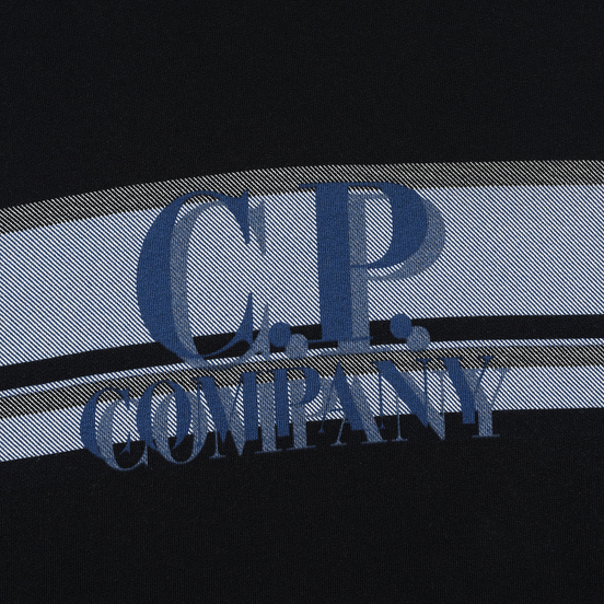 Мужская толстовка C.P. Company Fleece Hooded Logo Black