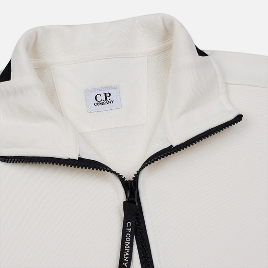 Мужская толстовка C.P. Company Half-Zip Lens Pocket Gauze White