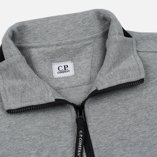 Мужская толстовка C.P. Company Half-Zip Lens Pocket Grey Melange