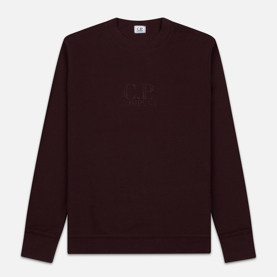 Мужская толстовка C.P. Company Heavyweight Logo Crew Neck Bitter Chocolate