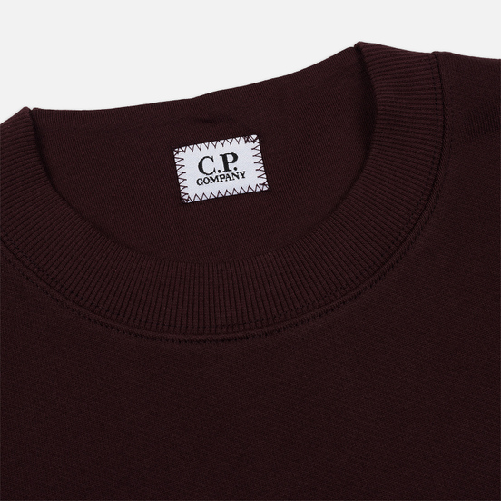 Мужская толстовка C.P. Company Heavyweight Logo Crew Neck Bitter Chocolate