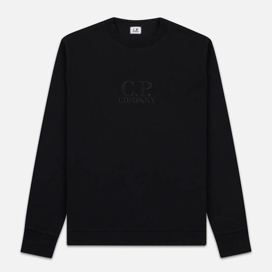 Мужская толстовка C.P. Company Heavyweight Logo Crew Neck Black
