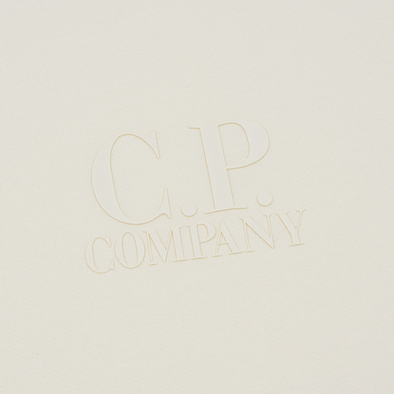 Мужская толстовка C.P. Company Heavyweight Logo Crew Neck Gauze White
