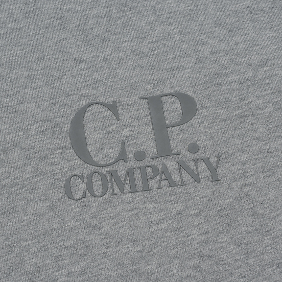 Мужская толстовка C.P. Company Heavyweight Logo Crew Neck Grey Melange