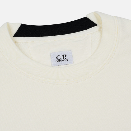 Мужская толстовка C.P. Company Light Fleece Arm Lens Crew Neck Gauze White
