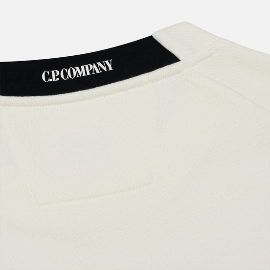 Мужская толстовка C.P. Company Light Fleece Arm Lens Crew Neck Gauze White