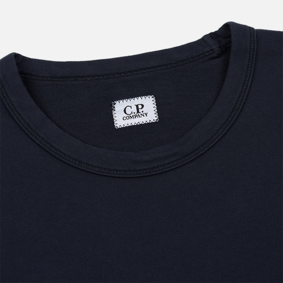 Мужская толстовка C.P. Company Straight Logo Crew Neck Total Eclipse