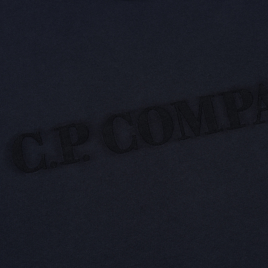 Мужская толстовка C.P. Company Straight Logo Crew Neck Total Eclipse