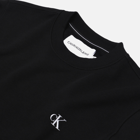 Мужская толстовка Calvin Klein Jeans Embroidered Logo Black