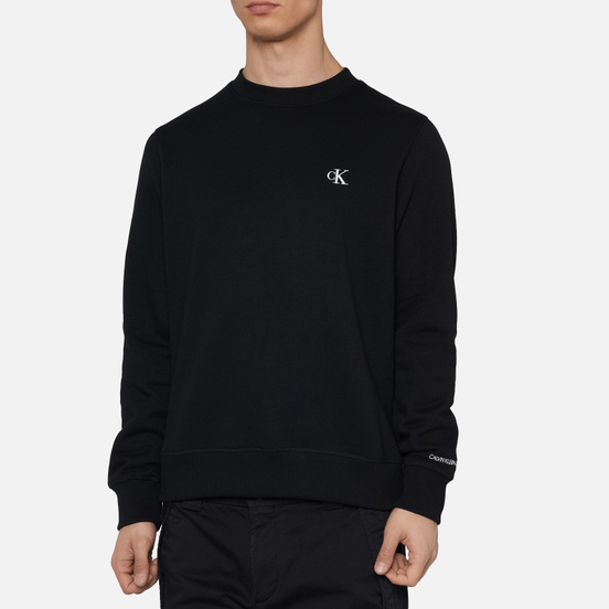 Мужская толстовка Calvin Klein Jeans Embroidered Logo Black