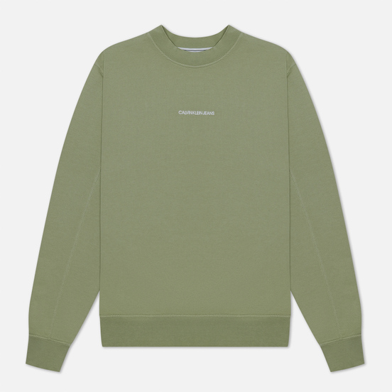 Мужская толстовка Calvin Klein Jeans Embroidered Logo Crew Sage Green