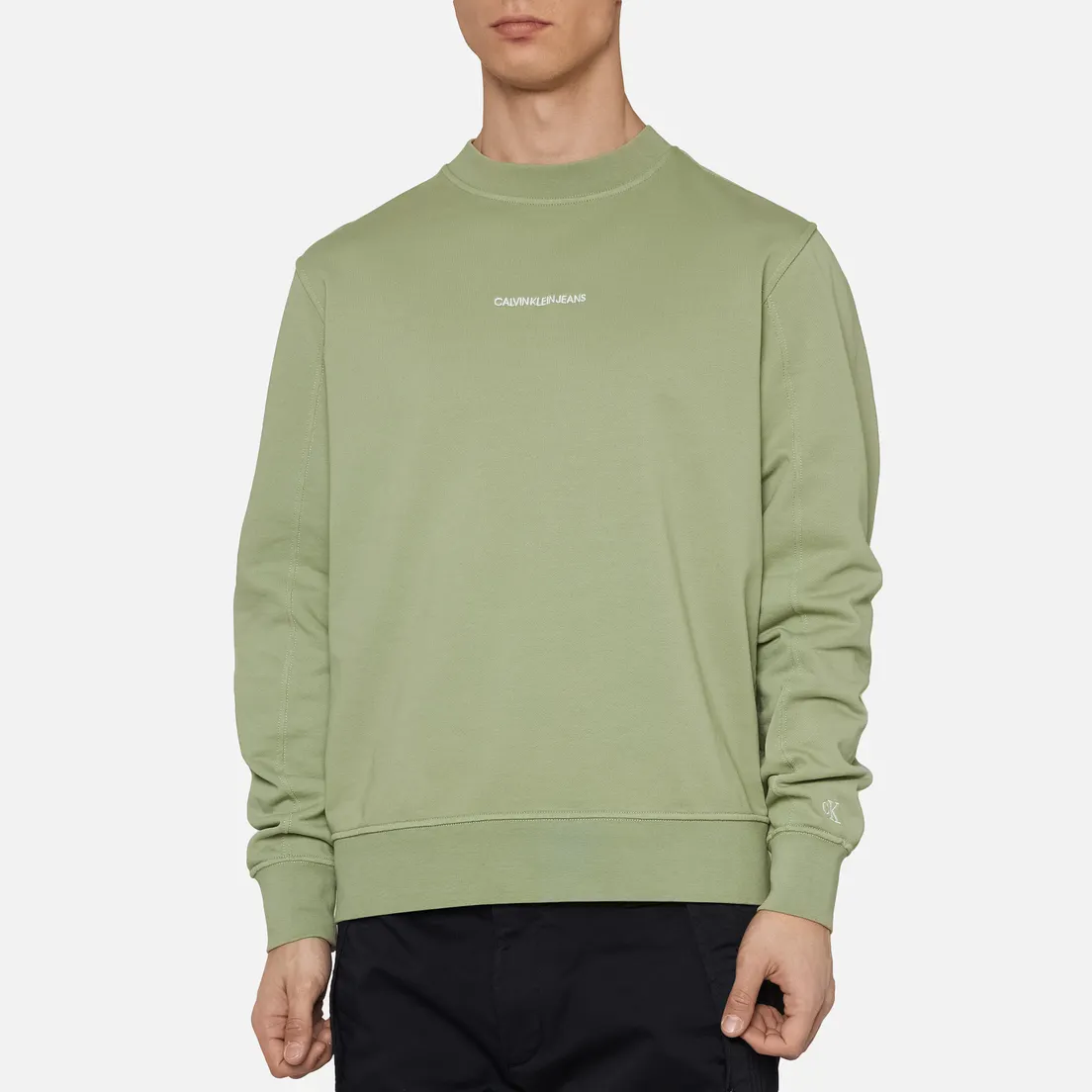 Calvin Klein Jeans Мужская толстовка Embroidered Logo Crew