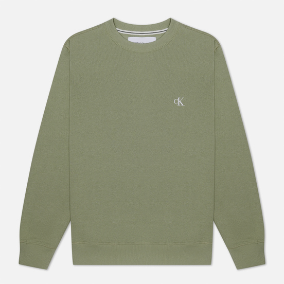Мужская толстовка Calvin Klein Jeans Embroidered Logo Earth Sage/Black