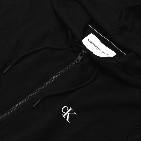 Мужская толстовка Calvin Klein Jeans Essential Zip Hoodie Black