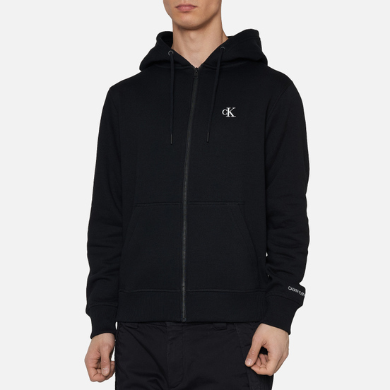 Мужская толстовка Calvin Klein Jeans Essential Zip Hoodie Black