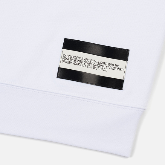 Мужская толстовка Calvin Klein Jeans Est. 1978 Est. 1978 Patch Crew Neck Bright White/Black