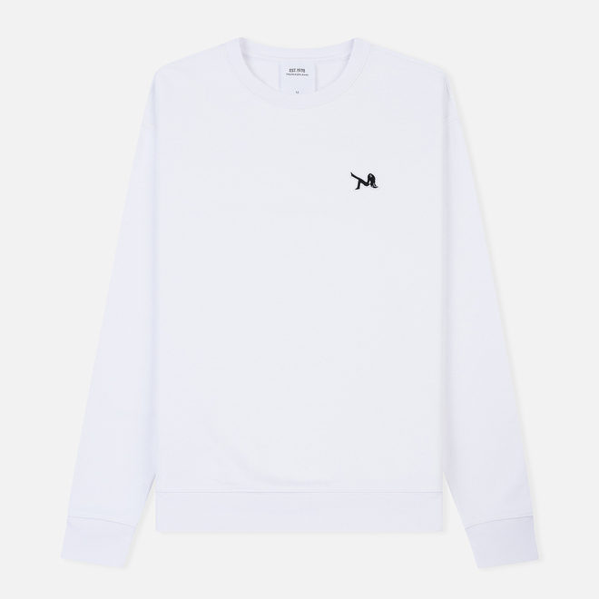Мужская толстовка Calvin Klein Jeans Est. 1978 Icon Embroidery Crew Neck Bright White/Black