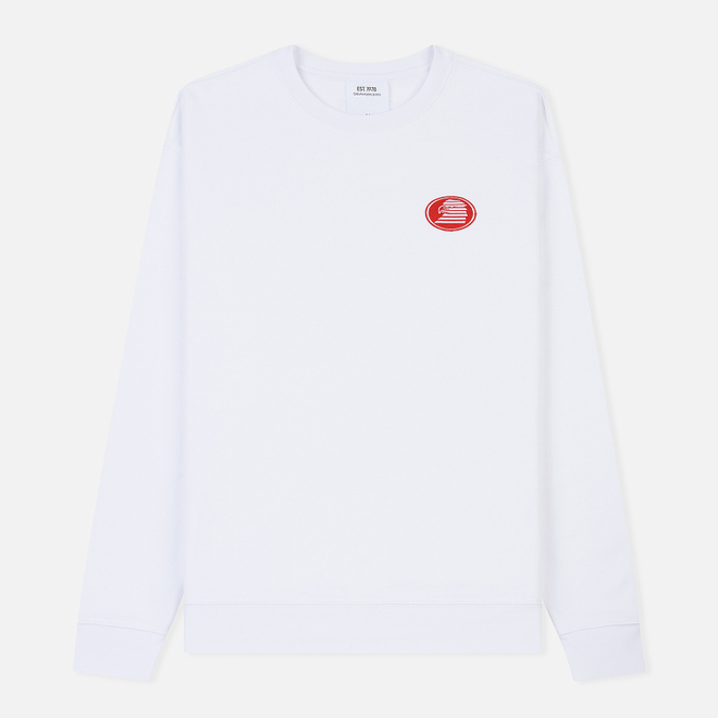 Мужская толстовка Calvin Klein Jeans Est. 1978 Modernist Embroidery Crew Neck Bright White/Eagle