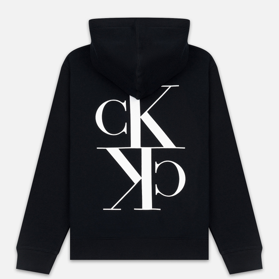 Мужская толстовка Calvin Klein Jeans Mirrored Monogram Logo Black/Bright White