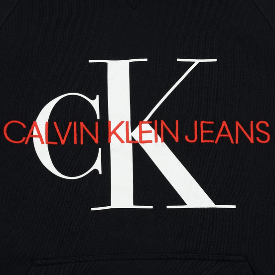 Мужская толстовка Calvin Klein Jeans Monogram Logo Hoodie Black