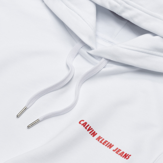 Мужская толстовка Calvin Klein Jeans Monogram Print Logo Hoodie Bright White