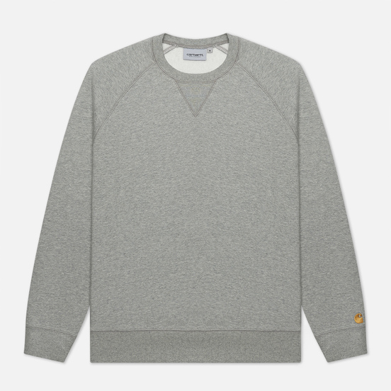 Мужская толстовка Carhartt WIP Chase 13 Oz Grey Heather/Gold