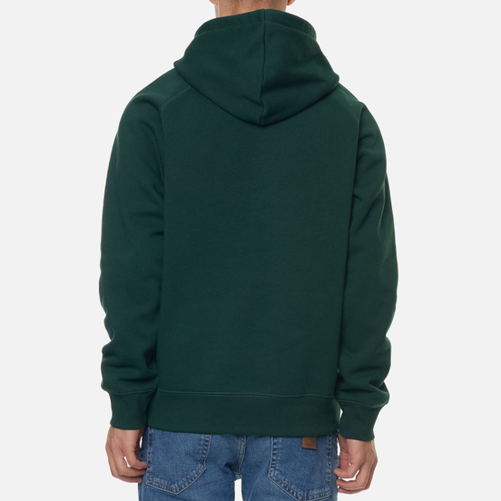 Мужская толстовка Carhartt WIP Chase 13 Oz Hooded Bottle Green/Gold