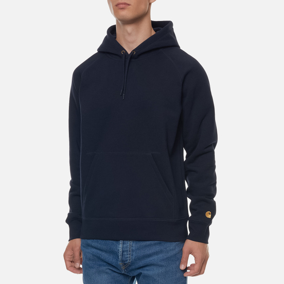 Мужская толстовка Carhartt WIP Chase 13 Oz Hooded Dark Navy/Gold