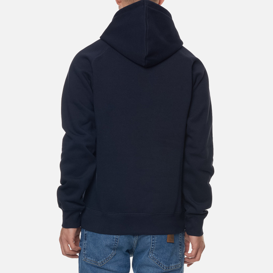 Мужская толстовка Carhartt WIP Chase 13 Oz Hooded Dark Navy/Gold